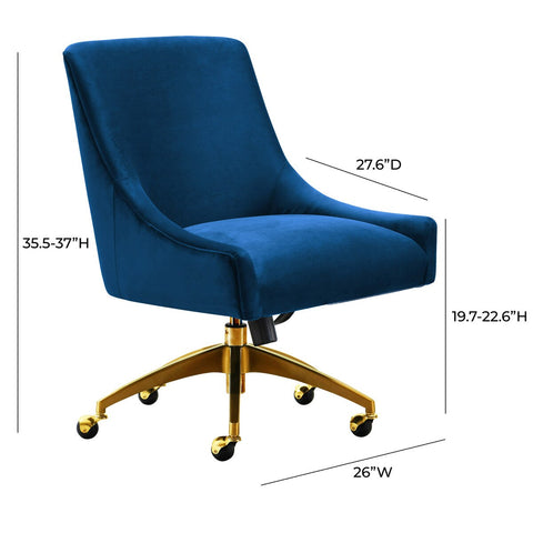 Beatrix Navy Office Swivel Chair Model: TOV-H7233