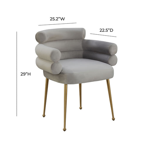 Dente Cream Faux Sheepskin Dining Chair by Inspire Me! Home Decor Model: TOV-IHD68508