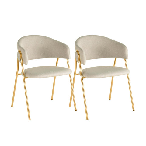 Lara Cream Dining Chair - Set of 2 Model: TOV-IHD68557