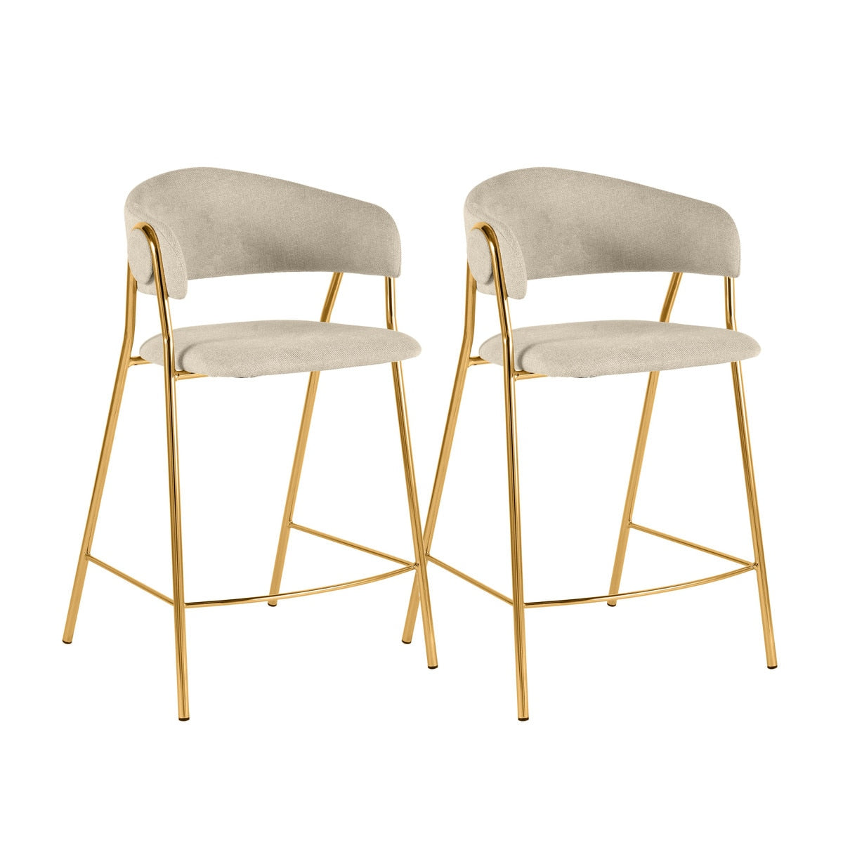 Lara Cream Counter Stool - Set of 2 Model: TOV-IHD68558
