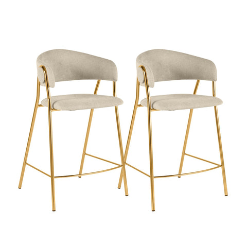 Lara Cream Counter Stool - Set of 2 Model: TOV-IHD68558