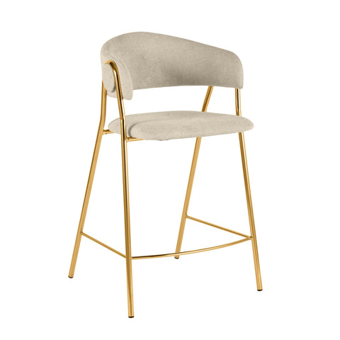 Lara Cream Counter Stool - Set of 2 Model: TOV-IHD68558