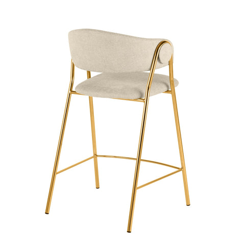 Lara Cream Counter Stool - Set of 2 Model: TOV-IHD68558