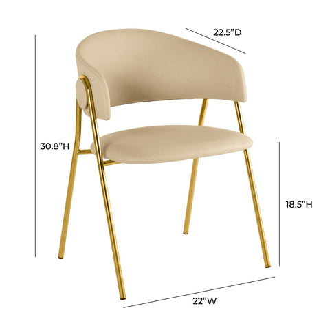 Lara Cream Performance Vegan Leather Dining Chair by Inspire Me! Home Decor - Set of 2 Model: TOV-IHD68559