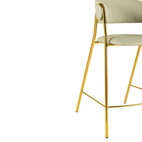 Lara Cream Performance Vegan Leather Counter Stool by Inspire Me! Home Decor - Set of 2 Model: TOV-IHD68560