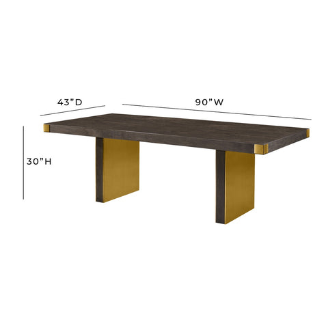 Selena Chocolate Brown Ash Dining Table by Inspire Me! Home Decor Model: TOV-IHD68562