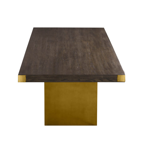 Selena Chocolate Brown Ash Dining Table by Inspire Me! Home Decor Model: TOV-IHD68562