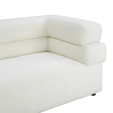 Elsa Cream Velvet Sofa Model: TOV-IHL68574