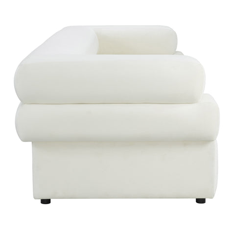 Elsa Cream Velvet Sofa Model: TOV-IHL68574