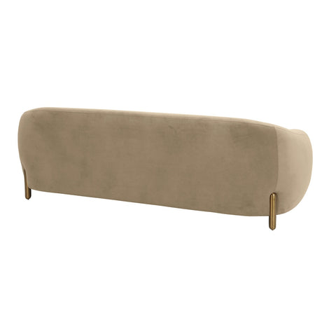 Lina Cafe Au Lait Brown Velvet Sofa Model: TOV-IHL68673