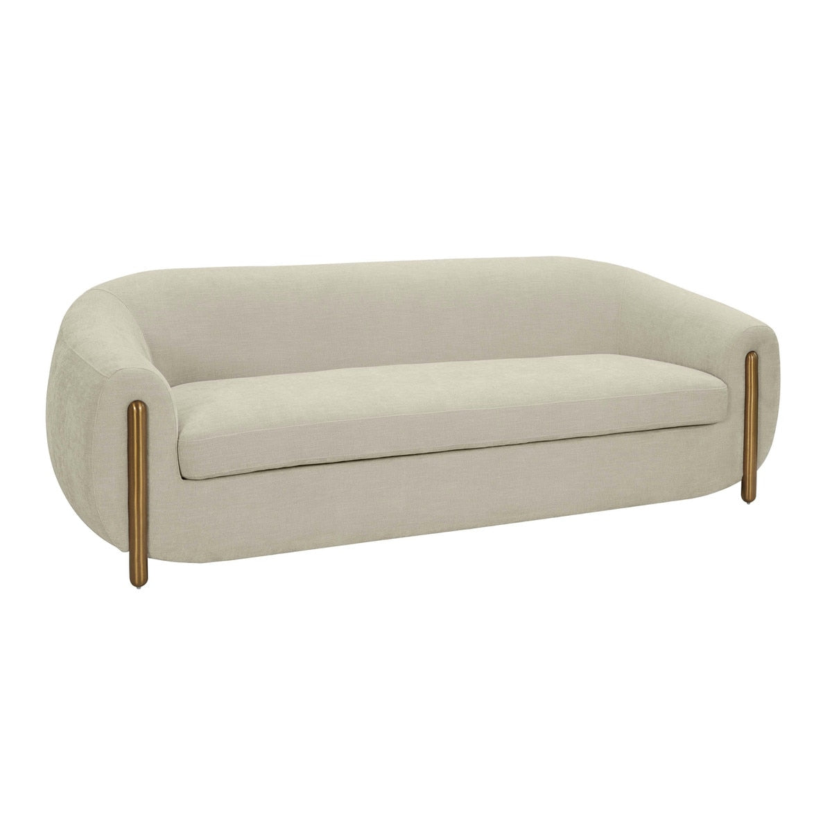 Lina Grey Textured Linen Sofa Model: TOV-IHL68674