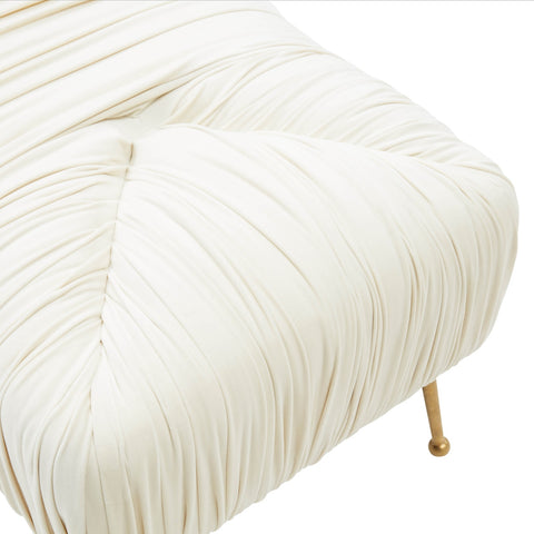 Jessica Cream Velvet Bench by Inspire Me! Home Decor Model: TOV-IHOC68201
