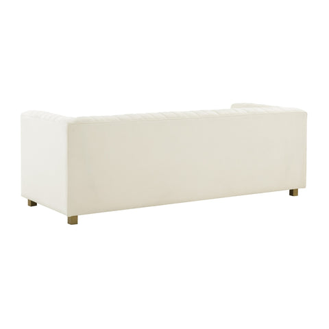 Wafa Cream Velvet Sofa by Inspire Me! Home Decor Model: TOV-IHS68203