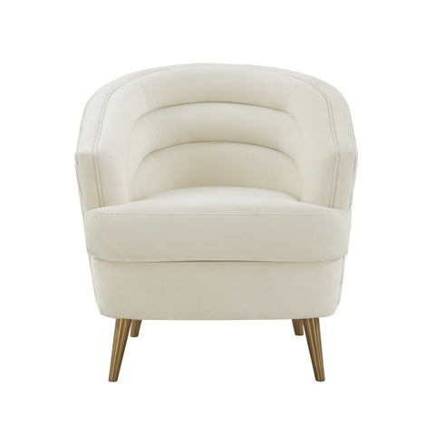 Jules Cream Velvet Accent Chair by Inspire Me! Home Decor Model: TOV-IHS68540