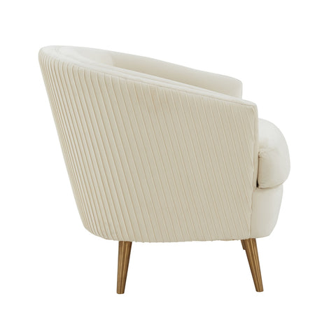 Jules Cream Velvet Accent Chair by Inspire Me! Home Decor Model: TOV-IHS68540