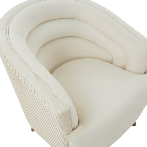 Jules Cream Velvet Accent Chair by Inspire Me! Home Decor Model: TOV-IHS68540