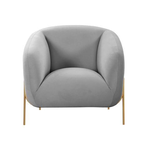 Kandra Grey Velvet Accent Chair by Inspire Me! Home Decor Model: TOV-IHS68628