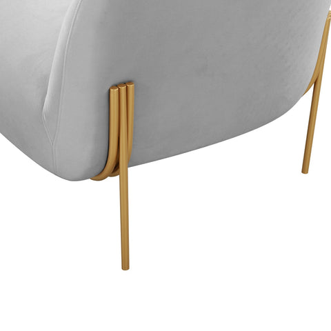 Kandra Grey Velvet Accent Chair by Inspire Me! Home Decor Model: TOV-IHS68628