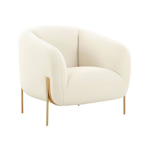 Kandra Cream Shearling Accent Chair by Inspire Me! Home Decor Model: TOV-IHS68629