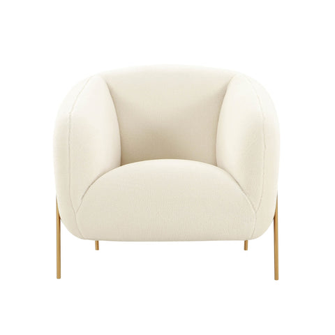 Kandra Cream Shearling Accent Chair by Inspire Me! Home Decor Model: TOV-IHS68629