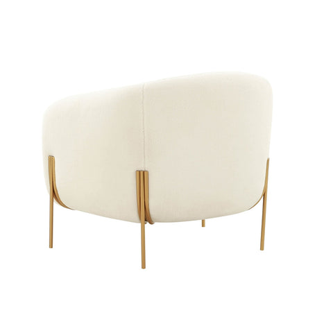 Kandra Cream Shearling Accent Chair by Inspire Me! Home Decor Model: TOV-IHS68629