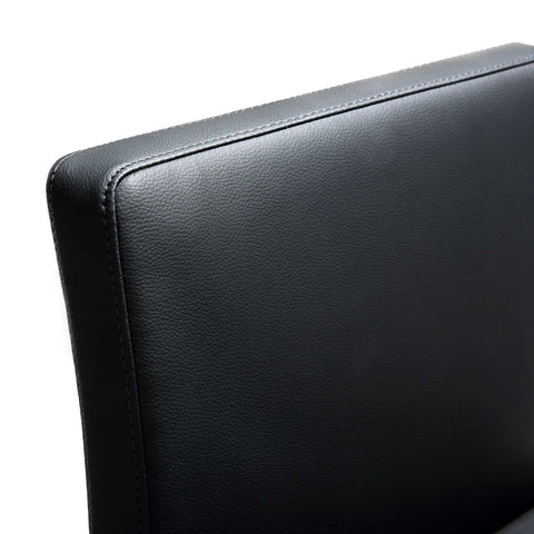 Parma Black Performance Vegan Leather and Stainless Steel Counter Stool - Set of 2 Model: TOV-K3604