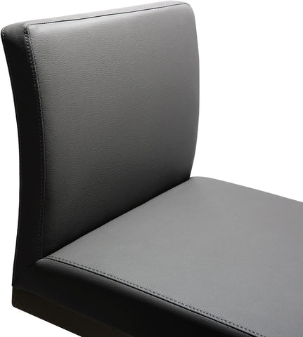 Parma Grey Performance Vegan Leather and Stainless Steel Counter Stool - Set of 2 Model: TOV-K3606