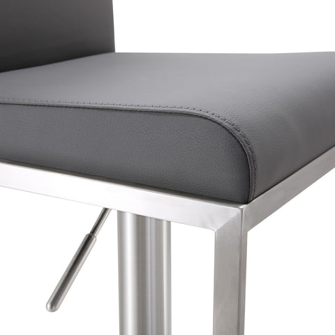 Amalfi Grey Performance Vegan Leather Adjustable Stool Model: TOV-K3616