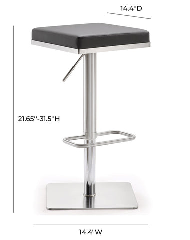 Bari Grey Steel Adjustable Barstool Model: TOV-K3621