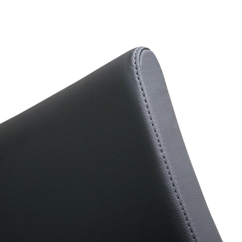 Denmark Black Performance Vegan Leather and Stainless Steel Barstool - Set of 2 Model: TOV-K3636