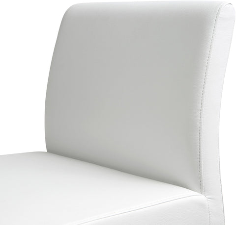 Denmark White Performance Vegan Leather and Stainless Steel Barstool - Set of 2 Model: TOV-K3637