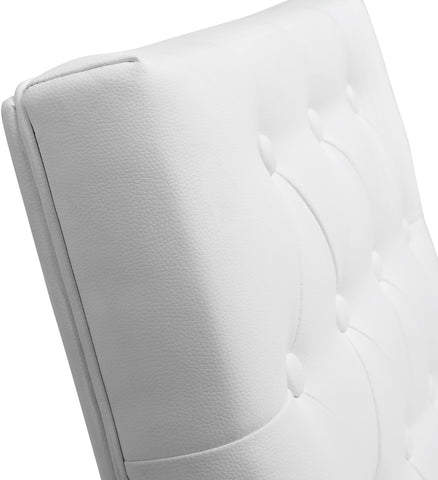 Helsinki White Performance Vegan Leather and Stainless Steel Counter Stool - Set of 2 Model: TOV-K3640