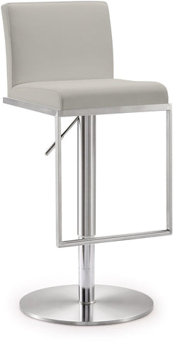 Amalfi Light Grey Performance Vegan Leather Stool Model: TOV-K3654