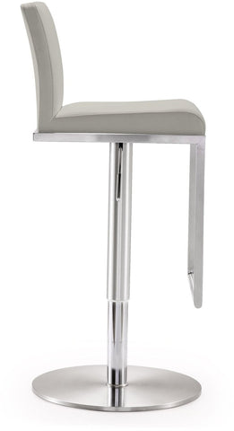 Amalfi Light Grey Performance Vegan Leather Stool Model: TOV-K3654