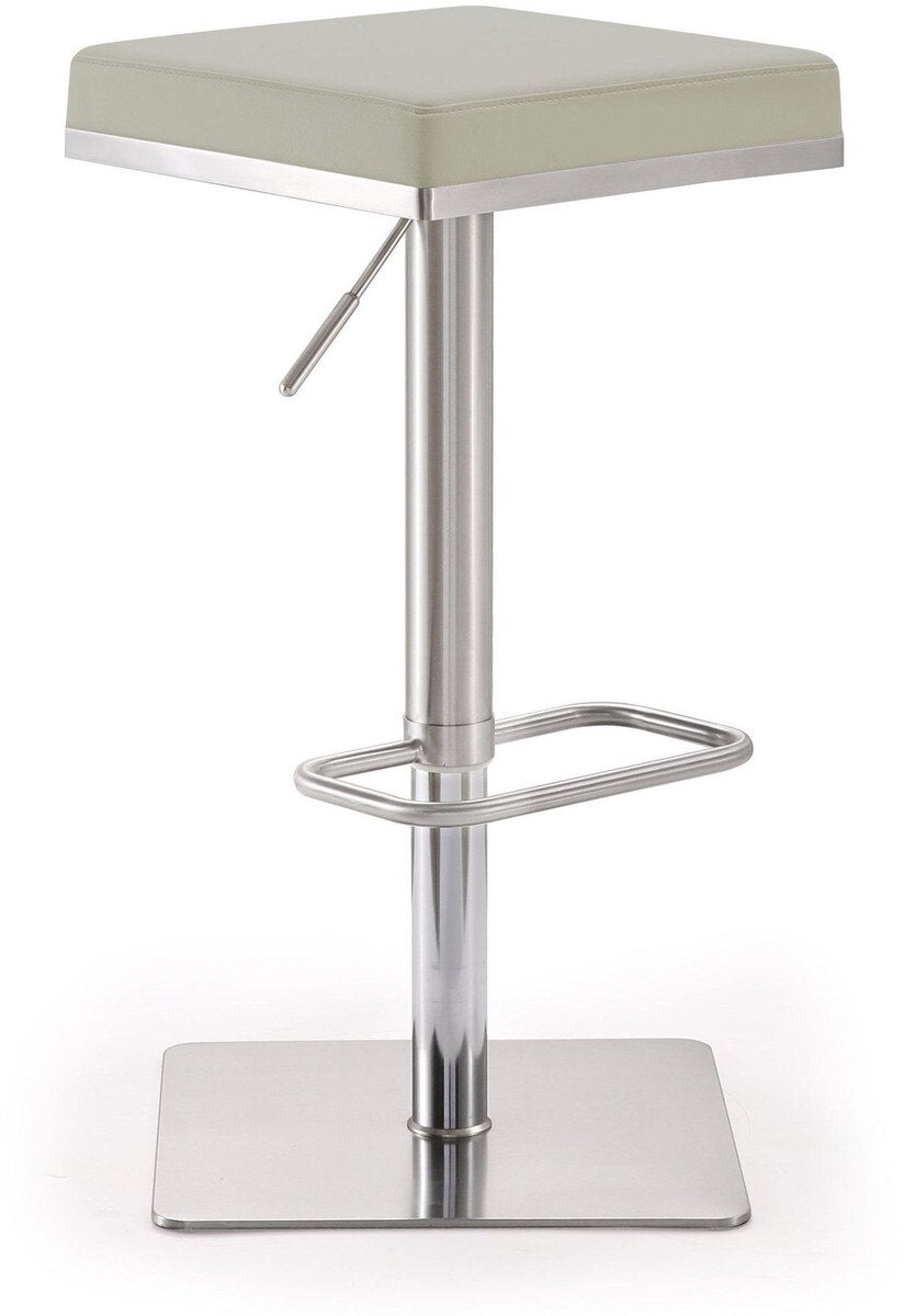 Bari Light Grey Steel Adjustable Barstool Model: TOV-K3656