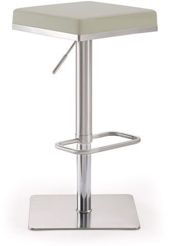 Bari Light Grey Steel Adjustable Barstool Model: TOV-K3656