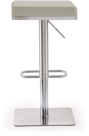 Bari Light Grey Steel Adjustable Barstool Model: TOV-K3656