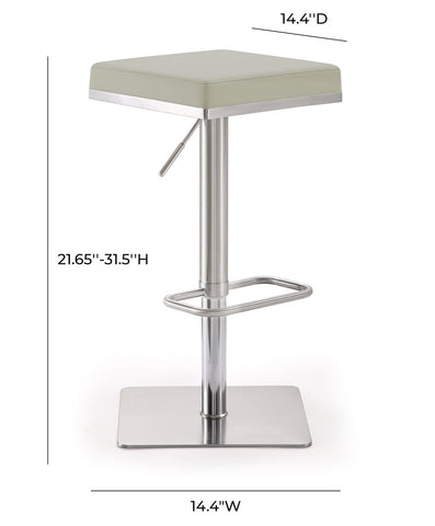 Bari Light Grey Steel Adjustable Barstool Model: TOV-K3656