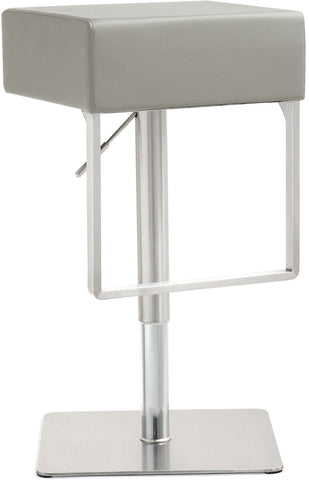 Seville Light Grey Performance Vegan Leather Adjustable Barstool Model: TOV-K3659