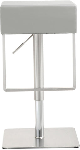 Seville Light Grey Performance Vegan Leather Adjustable Barstool Model: TOV-K3659