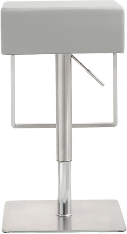 Seville Light Grey Performance Vegan Leather Adjustable Barstool Model: TOV-K3659