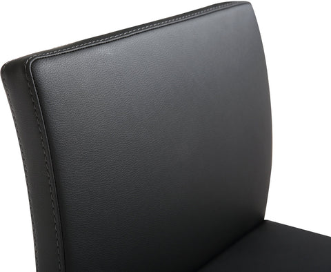 Parma Black Performance Vegan Leather and Gold Steel Counter Stool - Set of 2 Model: TOV-K3665