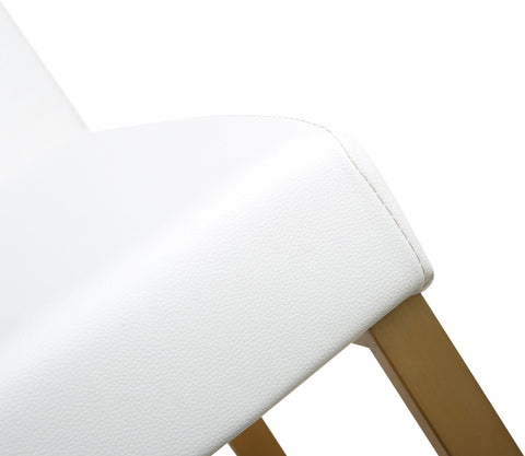 Denmark White Performance Vegan Leather and Gold Steel Counter Stool - Set of 2 Model: TOV-K3672