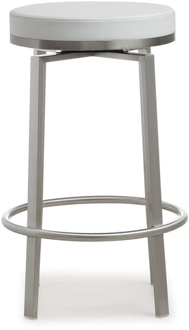 Pratt White Performance Vegan Leather Swivel Counter Stool - Set of 2 Model: TOV-K3676