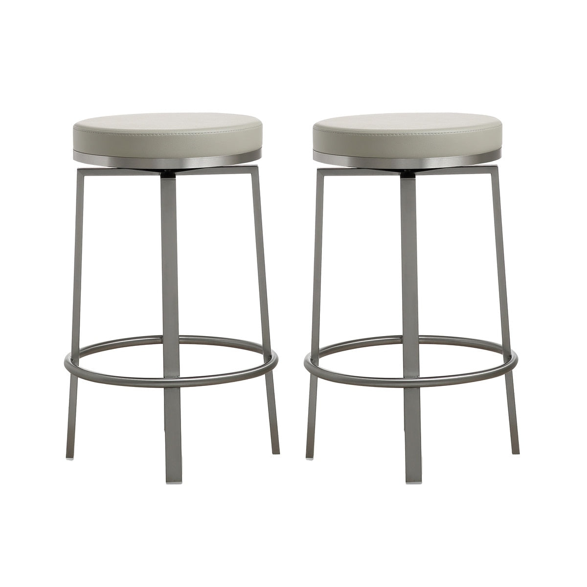Pratt Grey Swivel Counter Stool - Set of 2 Model: TOV-K3677
