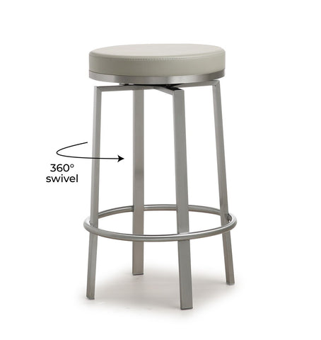 Pratt Grey Swivel Counter Stool - Set of 2 Model: TOV-K3677