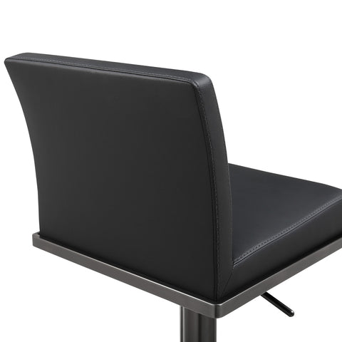 Amalfi Black Performance Vegan Leather on Black Stool Model: TOV-K3682