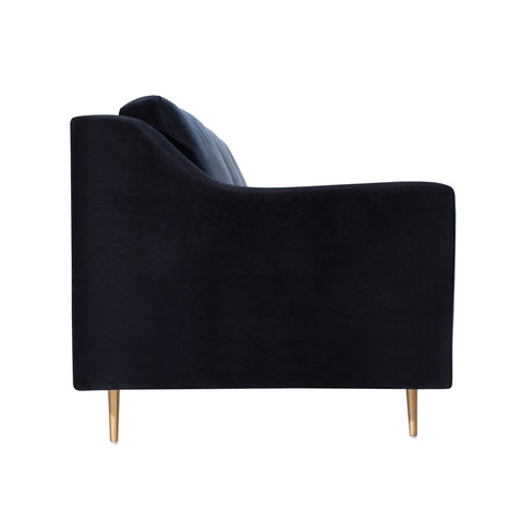 Milan Black Velvet Sofa Model: TOV-L4112