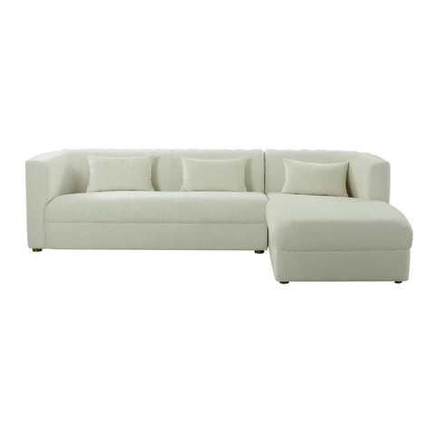 Callie Cream Velvet Sectional - RAF Model: TOV-L44156-L44158