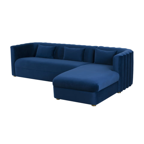 Callie Navy Velvet Sectional - RAF Model: TOV-L44160-L44162
